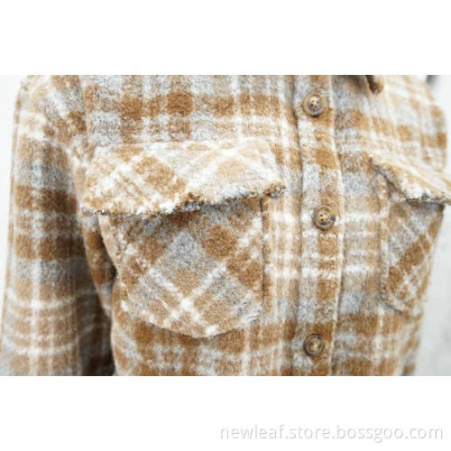 100%polyester tweeds 400 g damskjorta
